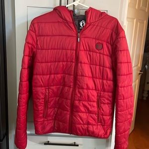 Hang Ten Red Puffer coat - Men’s small or Boys XL